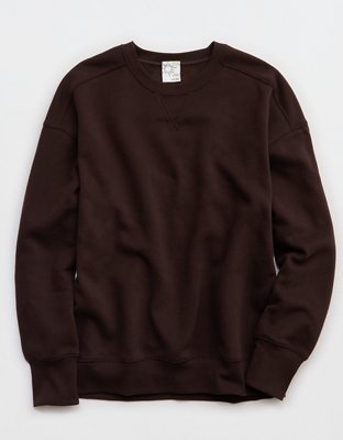 OFFLINE By Aerie Cloud Fleece Oversized Crewneck Sweatshirt - Deep Earth