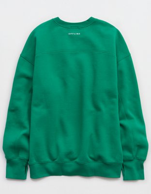 OFFLINE By Aerie Cloud Fleece Oversized Crewneck Sweatshirt - Pine