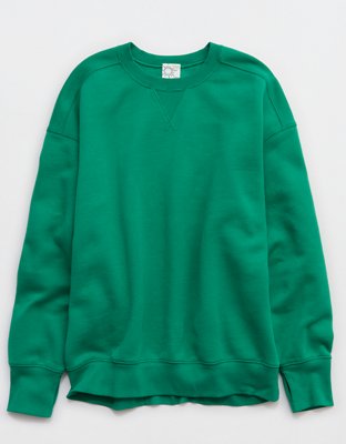 OFFLINE By Aerie Cloud Fleece Oversized Crewneck Sweatshirt - Pine