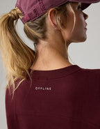 OFFLINE By Aerie Cloud Fleece Oversized Crewneck Sweatshirt - Royal Berry