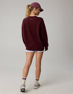 OFFLINE By Aerie Cloud Fleece Oversized Crewneck Sweatshirt - Royal Berry