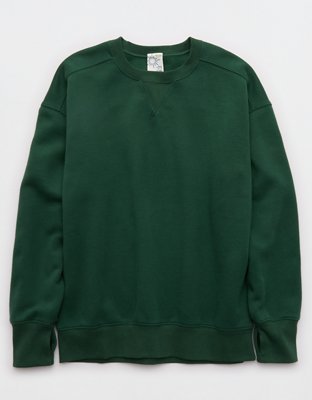 OFFLINE By Aerie Cloud Fleece Oversized Crewneck Sweatshirt - Rugged Green