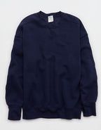 OFFLINE By Aerie Cloud Fleece Oversized Crewneck Sweatshirt - Royal Navy