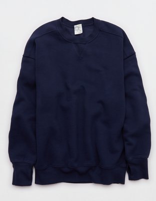 OFFLINE By Aerie Cloud Fleece Oversized Crewneck Sweatshirt - Royal Navy