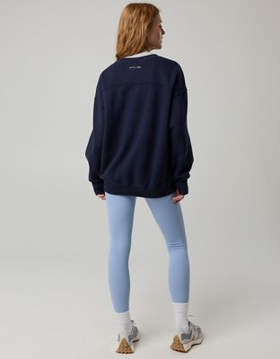 OFFLINE By Aerie Cloud Fleece Oversized Crewneck Sweatshirt - Royal Navy