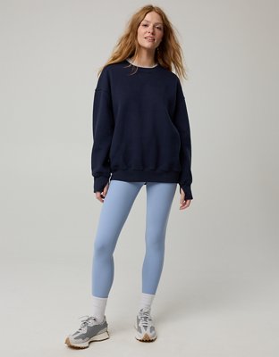 OFFLINE By Aerie Cloud Fleece Oversized Crewneck Sweatshirt - Royal Navy