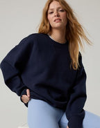 OFFLINE By Aerie Cloud Fleece Oversized Crewneck Sweatshirt - Royal Navy