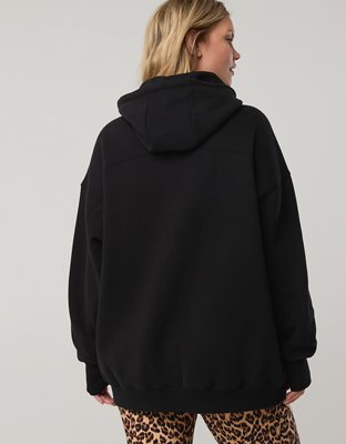 OFFLINE By Aerie Cloud Fleece Oversized Hoodie - True Black