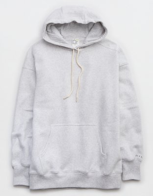 OFFLINE By Aerie Cloud Fleece Oversized Hoodie - Light Heather Gray