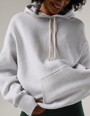 OFFLINE By Aerie Cloud Fleece Oversized Hoodie - Light Heather Gray