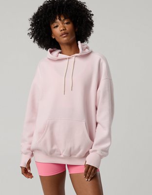 OFFLINE By Aerie Cloud Fleece Oversized Hoodie - Pink Petal