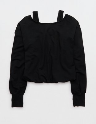 OFFLINE By Aerie OTT Layered Sweatshirt - True Black