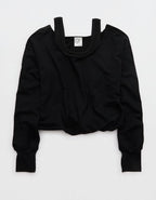 OFFLINE By Aerie OTT Layered Sweatshirt - True Black