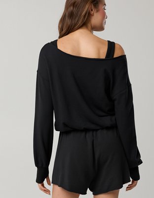 OFFLINE By Aerie OTT Layered Sweatshirt - True Black
