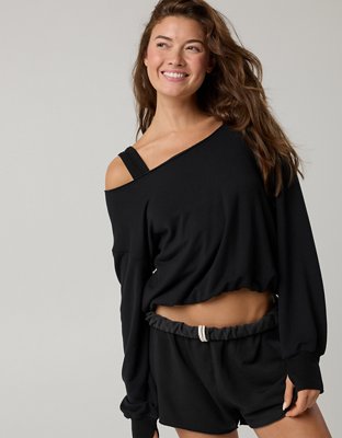 OFFLINE By Aerie OTT Layered Sweatshirt - True Black