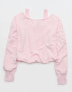 OFFLINE By Aerie OTT Layered Sweatshirt - Pink Petal