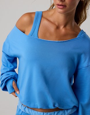 OFFLINE By Aerie OTT Layered Sweatshirt - Rome Blue