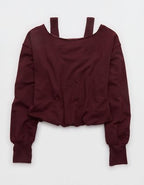 OFFLINE By Aerie OTT Layered Sweatshirt - Royal Berry