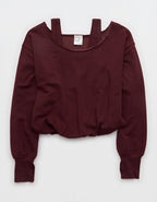 OFFLINE By Aerie OTT Layered Sweatshirt - Royal Berry