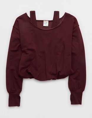OFFLINE By Aerie OTT Layered Sweatshirt - Royal Berry