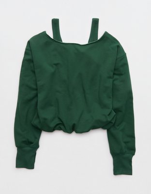 OFFLINE By Aerie OTT Layered Sweatshirt - Rugged Green