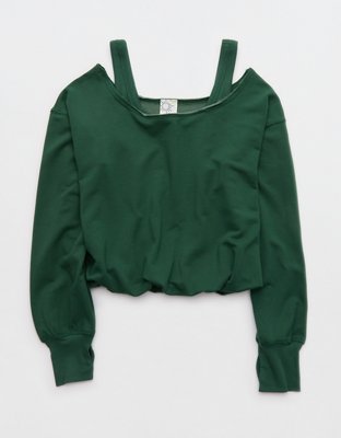 OFFLINE By Aerie OTT Layered Sweatshirt - Rugged Green