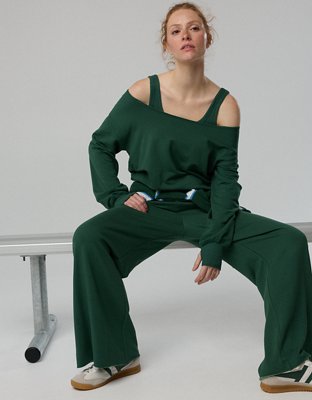 OFFLINE By Aerie OTT Layered Sweatshirt - Rugged Green