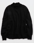 OFFLINE By Aerie Cloud Fleece Oversized Mockneck Sweatshirt - True Black