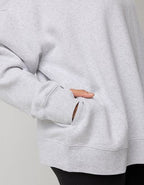 OFFLINE By Aerie Cloud Fleece Oversized Mockneck Sweatshirt - Light Heather Gray