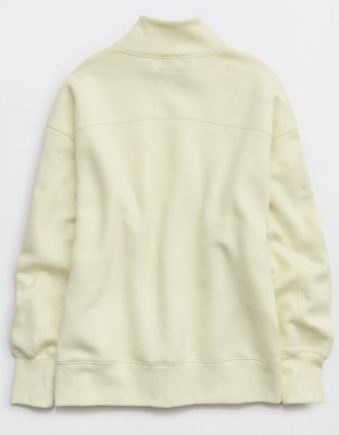 OFFLINE By Aerie Cloud Fleece Oversized Mockneck Sweatshirt - Green Beam