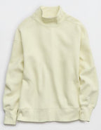OFFLINE By Aerie Cloud Fleece Oversized Mockneck Sweatshirt - Green Beam