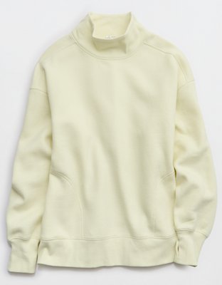 OFFLINE By Aerie Cloud Fleece Oversized Mockneck Sweatshirt - Green Beam