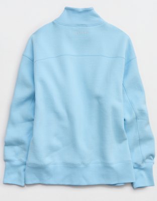 OFFLINE By Aerie Cloud Fleece Oversized Mockneck Sweatshirt - Divine Blue