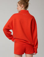 OFFLINE By Aerie Cloud Fleece Oversized Mockneck Sweatshirt - Orange Flare