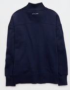 OFFLINE By Aerie Cloud Fleece Oversized Mockneck Sweatshirt - Royal Navy