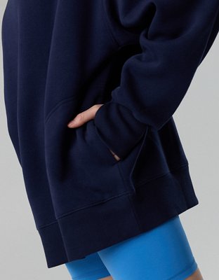 OFFLINE By Aerie Cloud Fleece Oversized Mockneck Sweatshirt - Royal Navy
