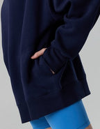 OFFLINE By Aerie Cloud Fleece Oversized Mockneck Sweatshirt - Royal Navy