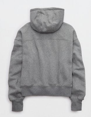 OFFLINE By Aerie Cloud Fleece Classic Full Zip Sweatshirt - Dark Heather Gray