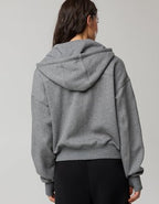 OFFLINE By Aerie Cloud Fleece Classic Full Zip Sweatshirt - Dark Heather Gray