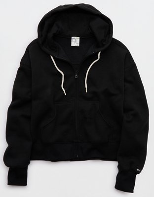 OFFLINE By Aerie Cloud Fleece Classic Full Zip Sweatshirt - True Black