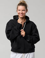 OFFLINE By Aerie Cloud Fleece Classic Full Zip Sweatshirt - True Black