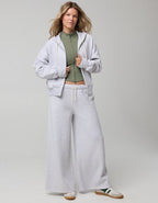 OFFLINE By Aerie Cloud Fleece Classic Full Zip Sweatshirt - Light Heather Gray