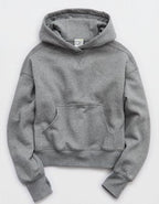 OFFLINE By Aerie Cloud Fleece Classic Length Hoodie - Dark Heather Gray