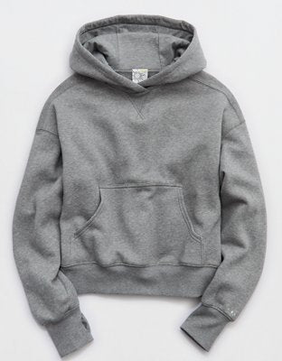 OFFLINE By Aerie Cloud Fleece Classic Length Hoodie - Dark Heather Gray