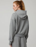 OFFLINE By Aerie Cloud Fleece Classic Length Hoodie - Dark Heather Gray