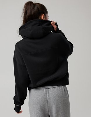OFFLINE By Aerie Cloud Fleece Classic Length Hoodie - True Black