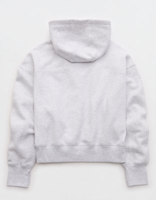 OFFLINE By Aerie Cloud Fleece Classic Length Hoodie - Light Heather Gray