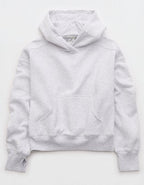 OFFLINE By Aerie Cloud Fleece Classic Length Hoodie - Light Heather Gray