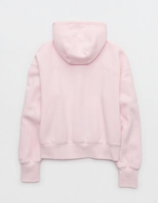 OFFLINE By Aerie Cloud Fleece Classic Length Hoodie - Pink Petal