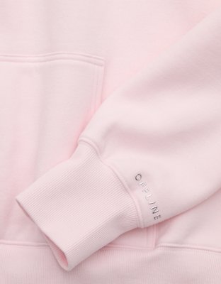 OFFLINE By Aerie Cloud Fleece Classic Length Hoodie - Pink Petal